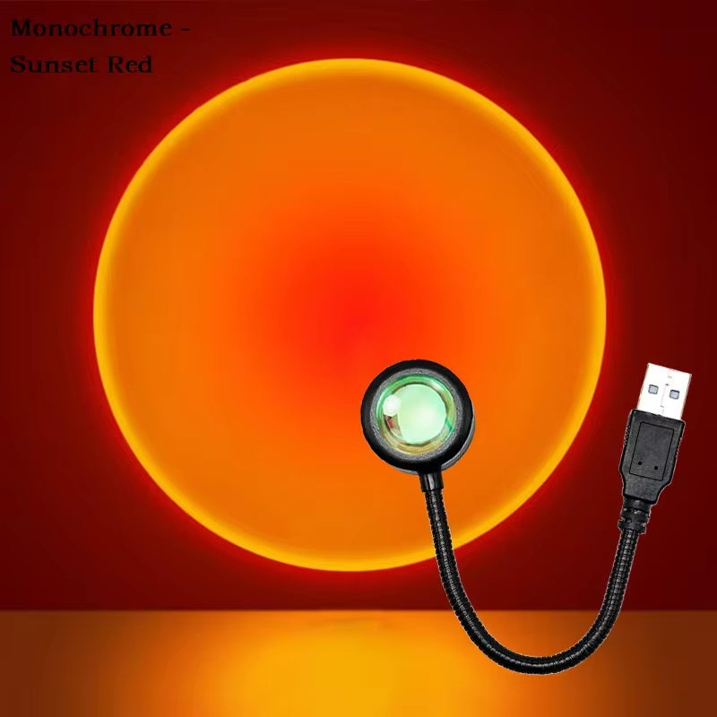 Sunset Projector Lamp – Rainbow & Golden Hour Glow