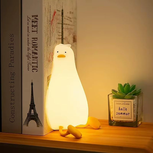 Squishy Duck Night Light – Rechargeable Tap Lamp